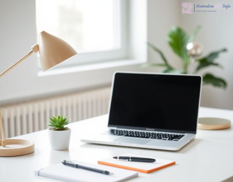 Boosting Focus: Minimal Home Desk Organization