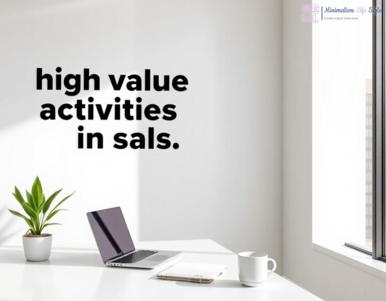 Creating a Minimalist Sales Strategy: Focusing on High-Value Activities